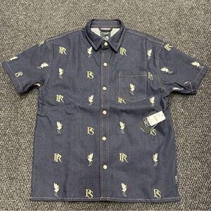 PRPS FUKUE Denim Shirt Embroidered Graphic Bird Size Larger. $198 MSRP
